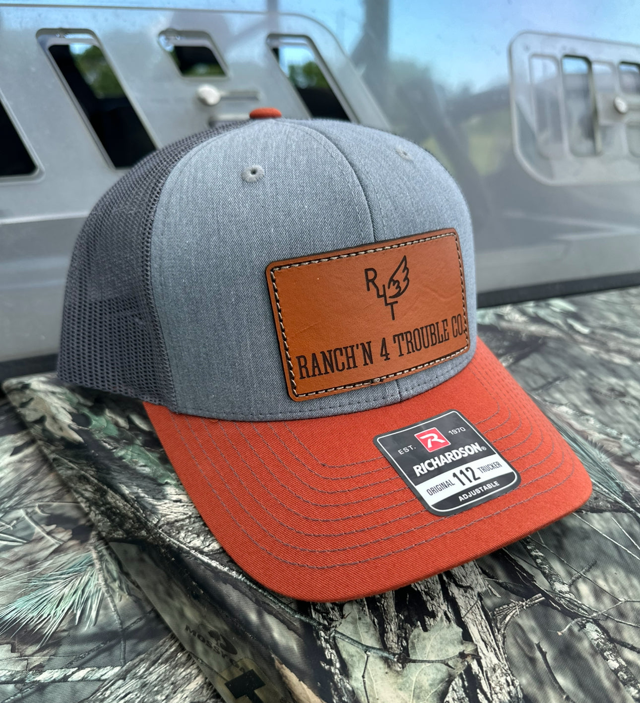 R4T Logo Hat - Heather Grey/Charcoal/Dark Orange