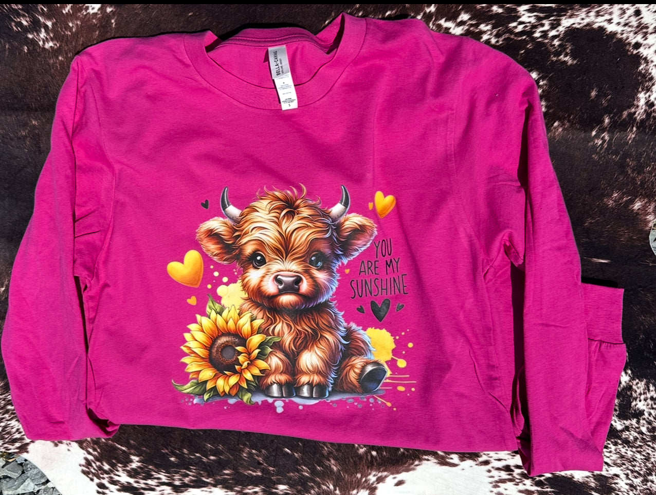 You are my sunshine Highland Cow - Long Sleeve