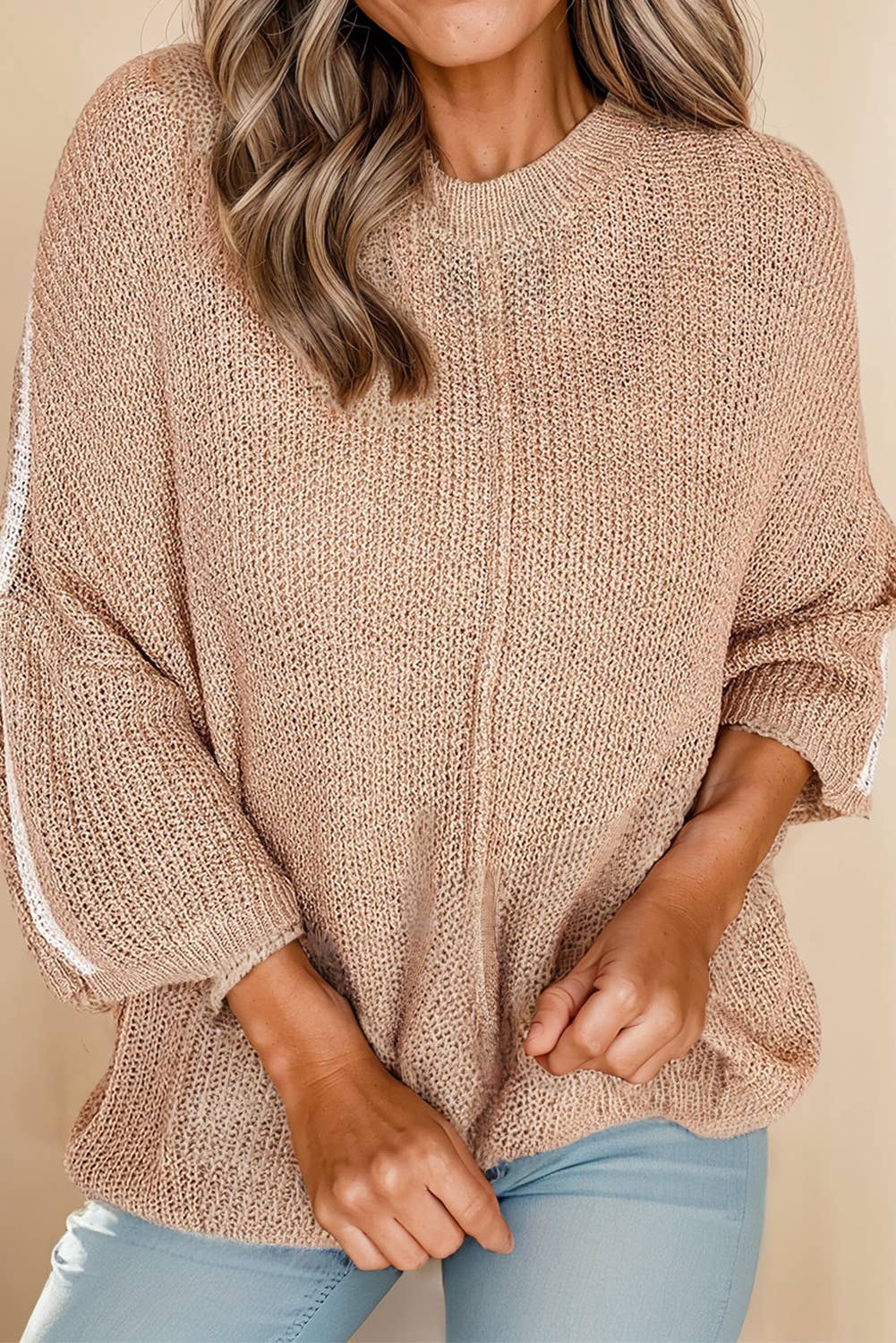 3/4 Sleeve Loose Fit Sweater