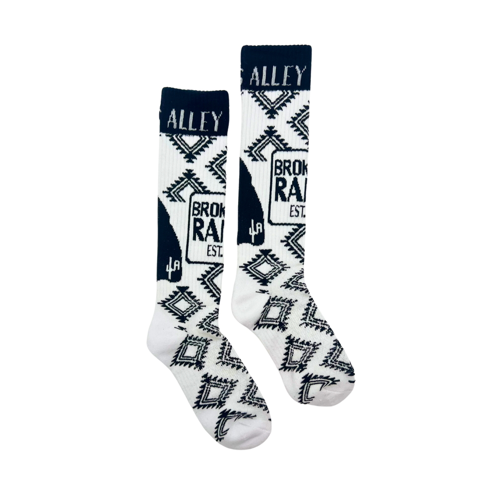 Cactus Alley - Broke Ass Ranch Black/White Performance Socks