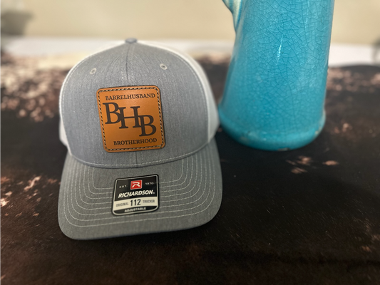 Barrelhusband Brotherhood Logo Hat - Heather Grey/White