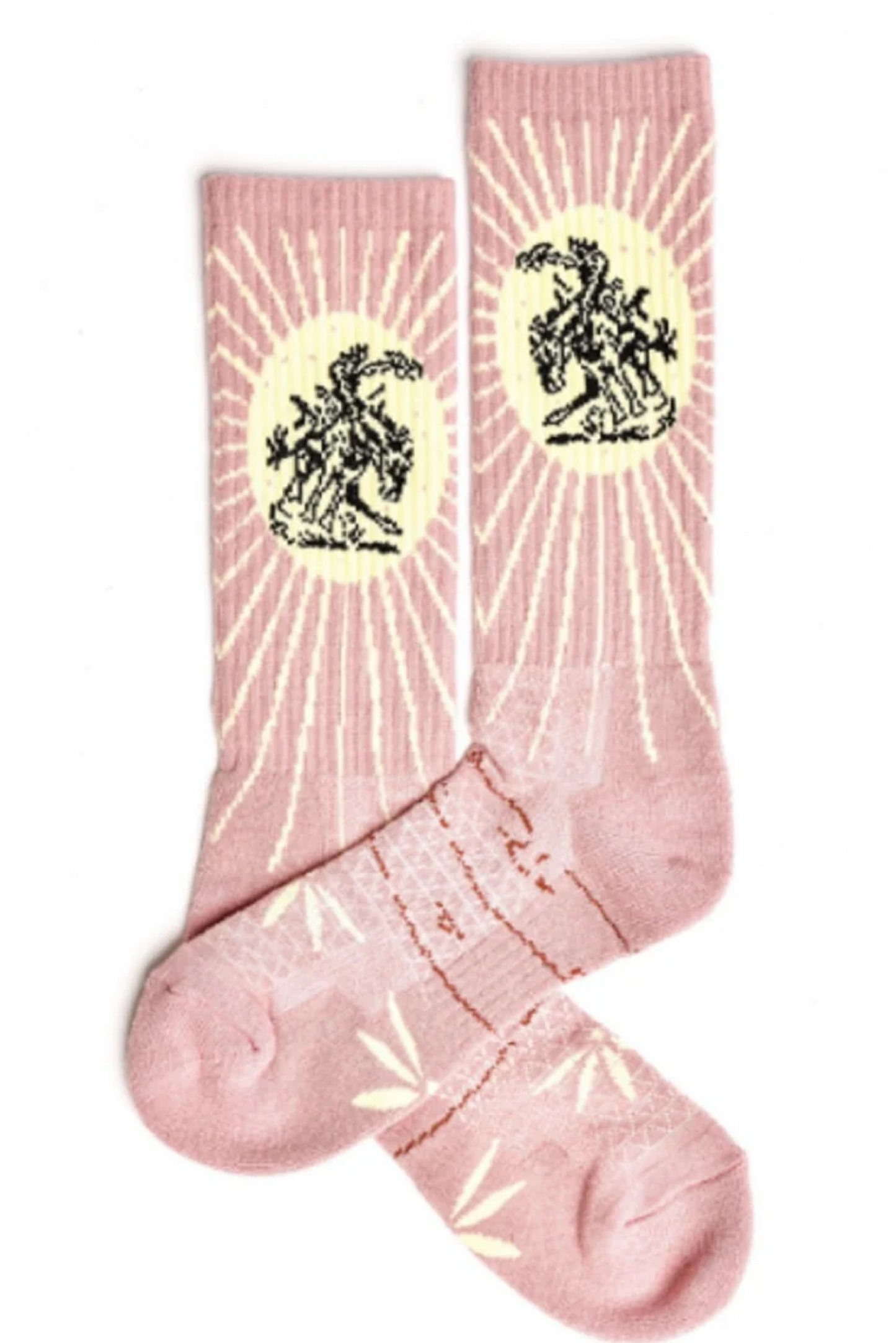 Fringe Bucking Dusty Pink Performance Socks