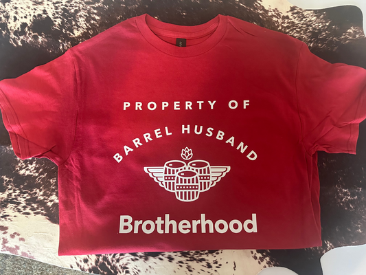 Property of Barrelhusband Brotherhood Short Sleeve - Cardinal