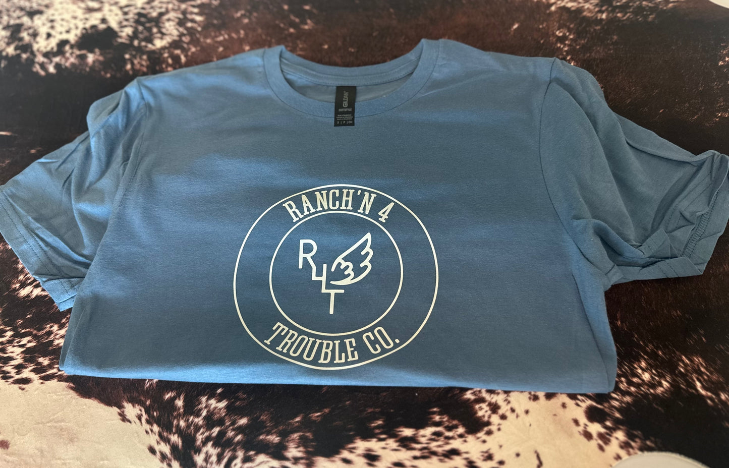 R4T Logo Short Sleeve - Indigo Blue w/ White Circle Logo