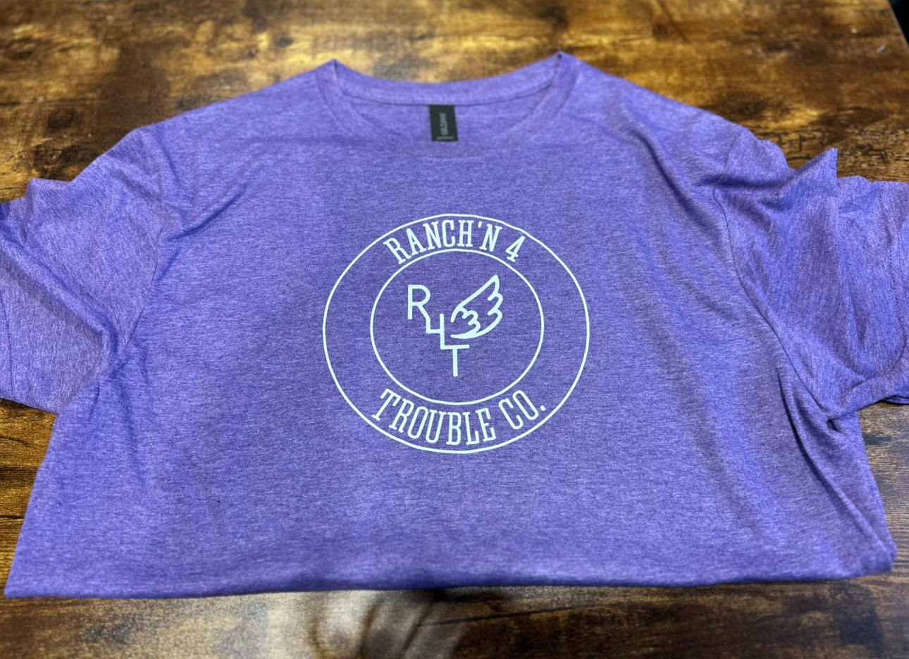 R4T Logo Short Sleeve - Heather Purple w/ White Logo