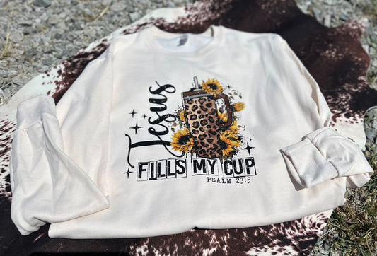 Jesus Fills My Cup - Crewneck Sweatshirt