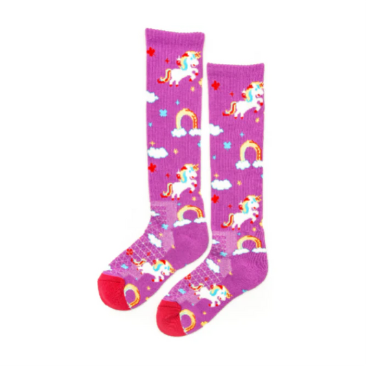 Lucky Unicorn Purple Performance Socks