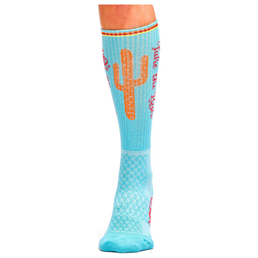 Take the Risk Turquoise Performance Socks