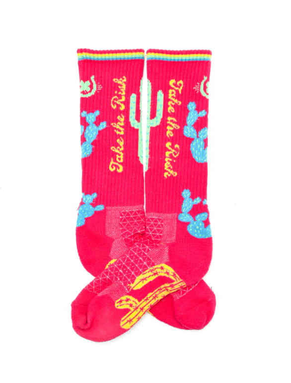 Take the Risk Hot Pink Performance Socks