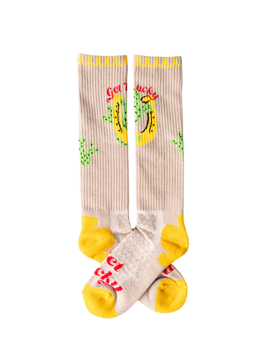 Get Lucky Tan Performance Boot Socks